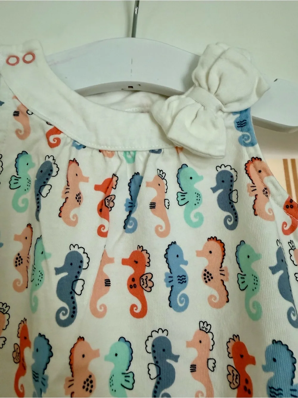 Gymboree Seahorse Romper Sz 3-6 Months EUC